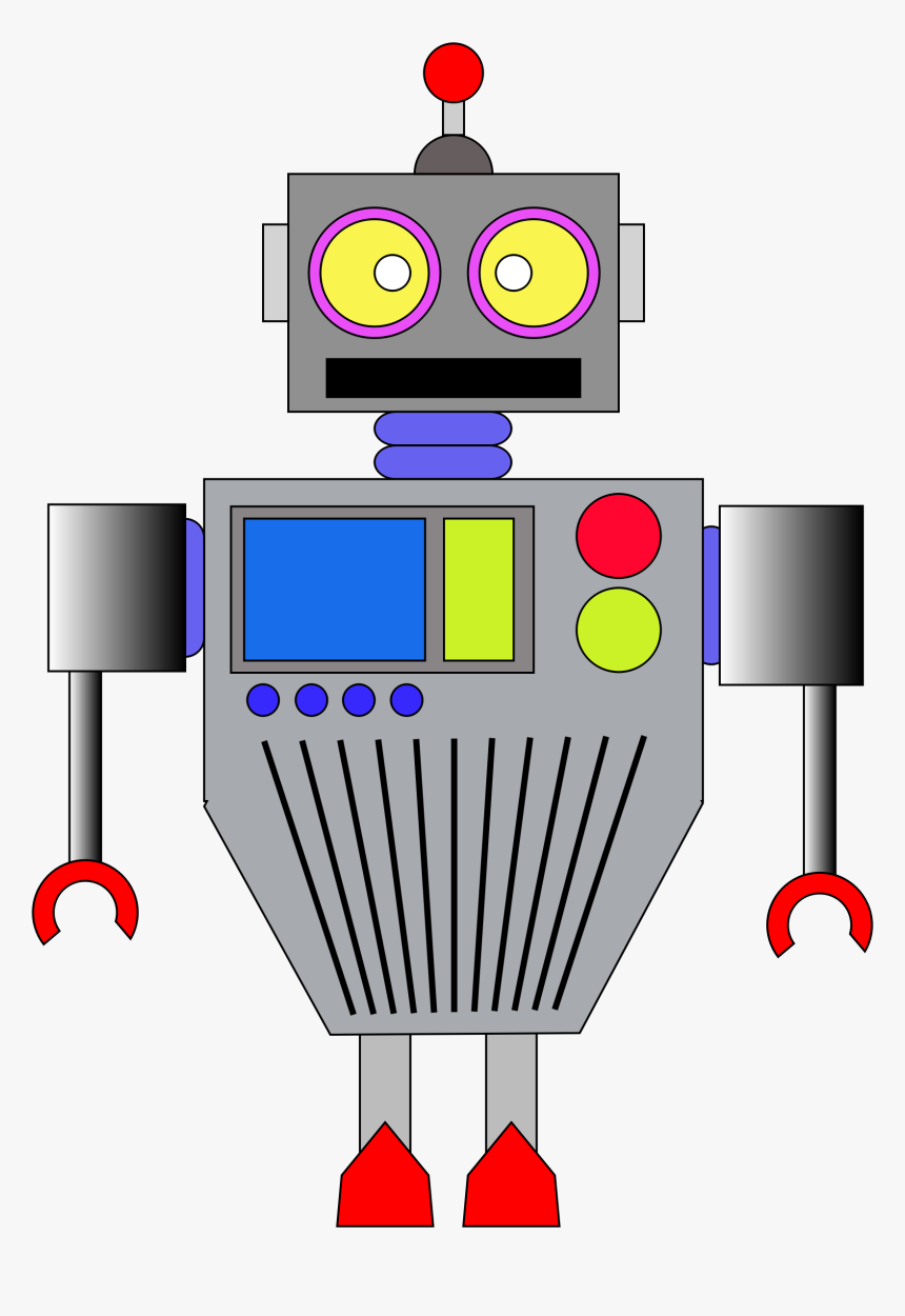 Robot Clipart Face - Simple Robot Face, HD Png Download, Free Download