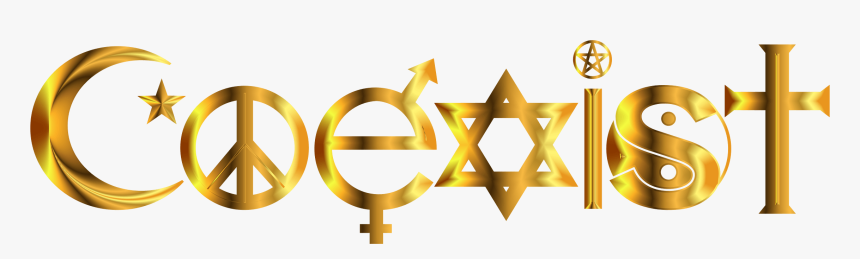 Clipart - Gold Coexist Symbol No Background, HD Png Download, Free Download