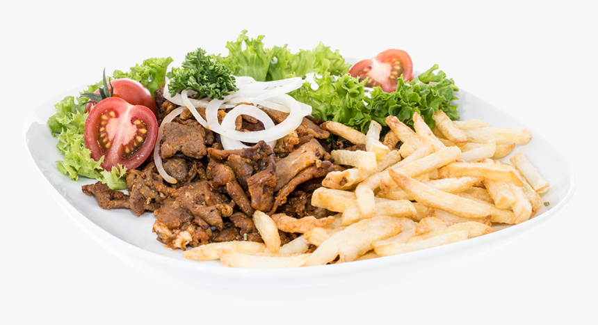 Doner On A Plate With Fries, HD Png Download, Free Download