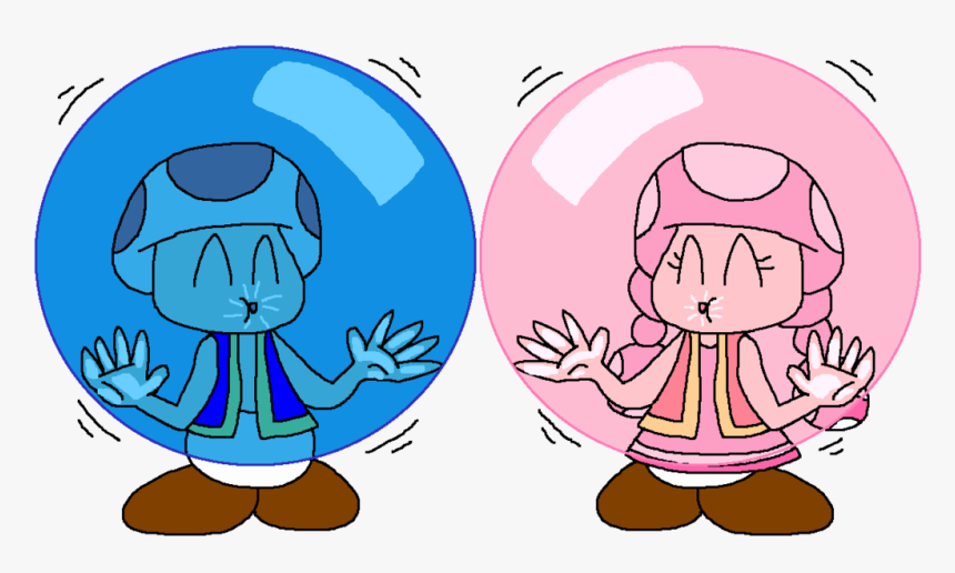 And Toadette Bubble Gum , Transparent Cartoons - Cartoon, HD Png Download, Free Download