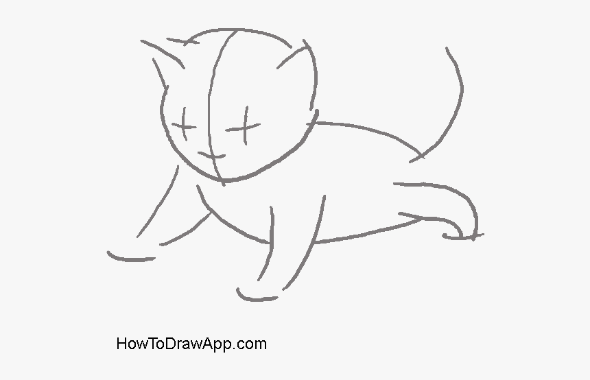 Drawing A Kitten - Line Art, HD Png Download, Free Download