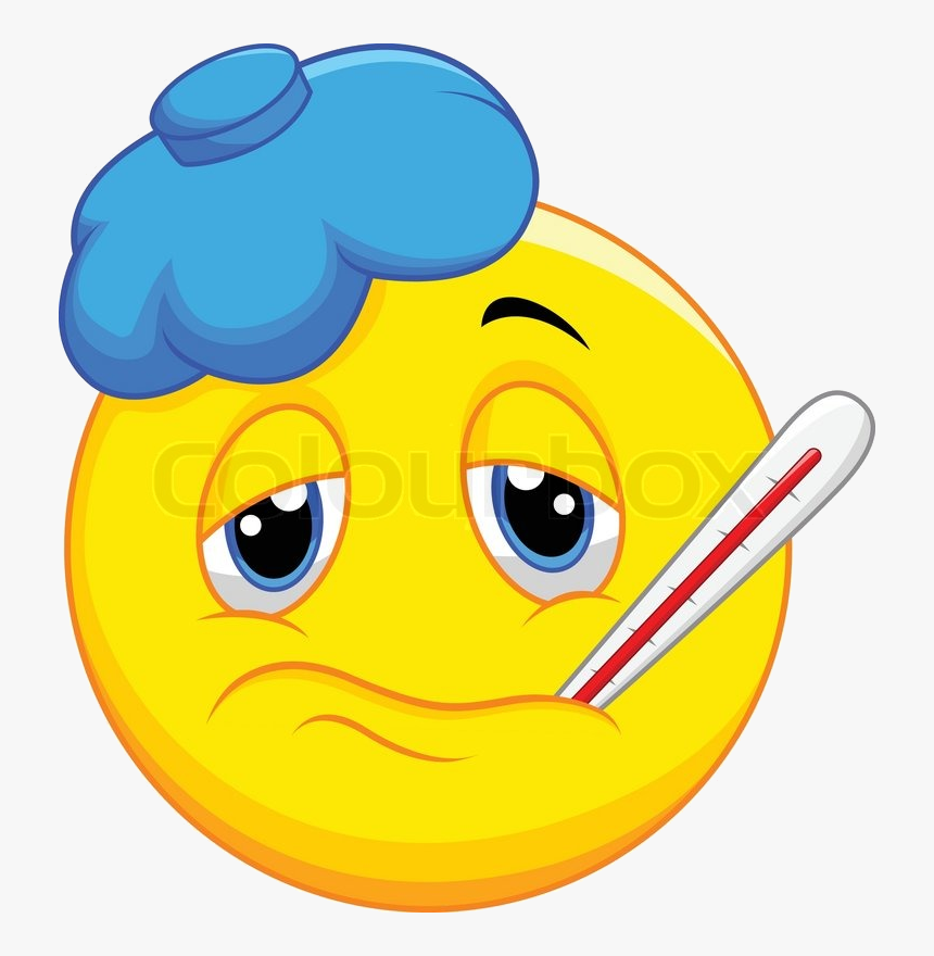 Sick Person Thermometer Clipart Student For Free And - Cartoon Sick, HD Png Download, Free Download