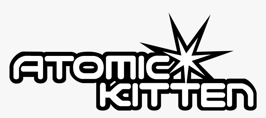 Atomic Kitten Logo Black And White - Atomic Kitten, HD Png Download, Free Download