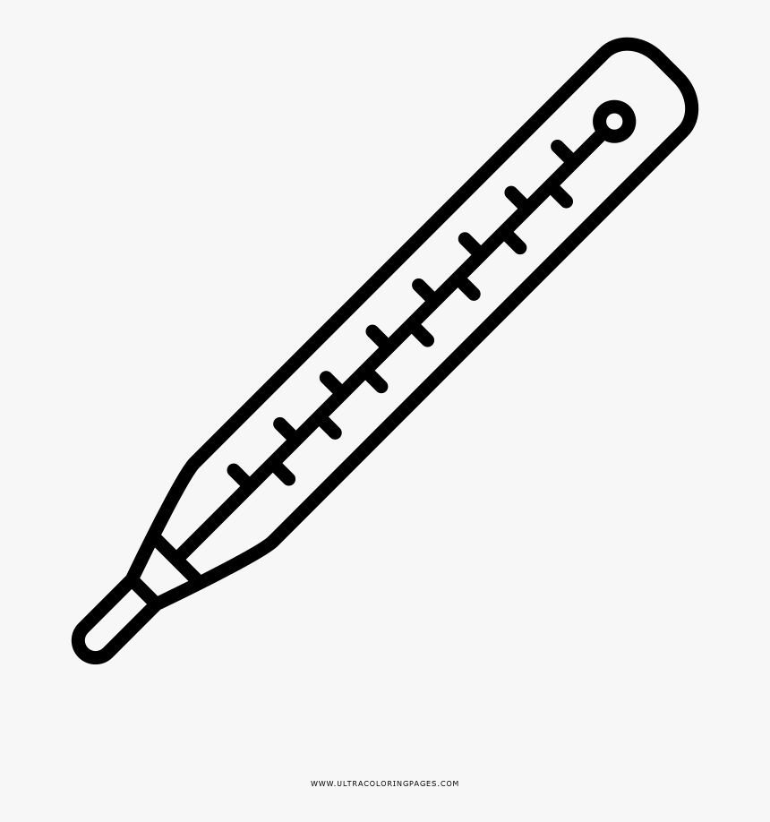 Medical Thermometer Coloring Page - Drawing, HD Png Download, Free Download