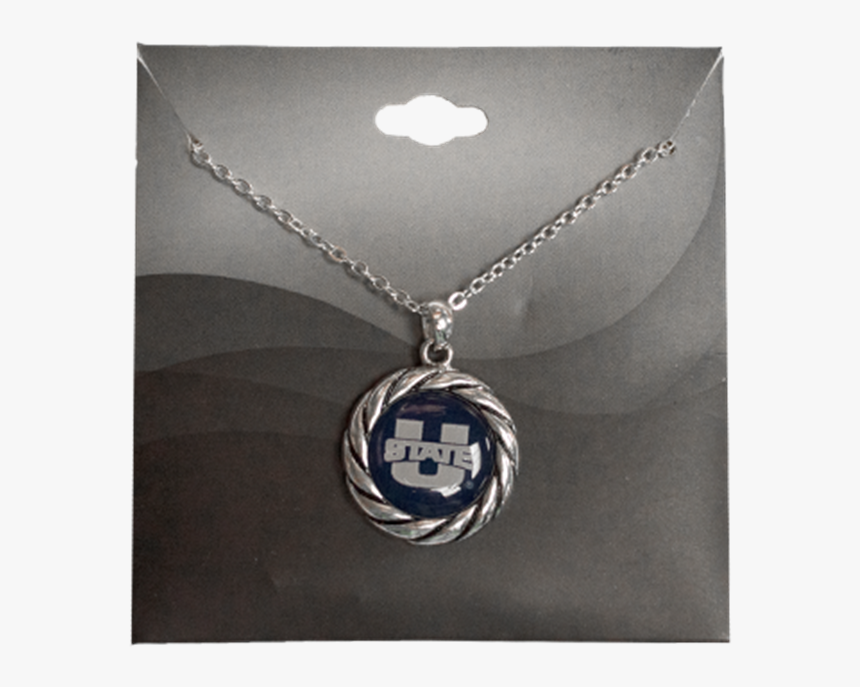 U-state Twisted Rope Boarder Necklace Navy & Silver - Locket, HD Png Download, Free Download