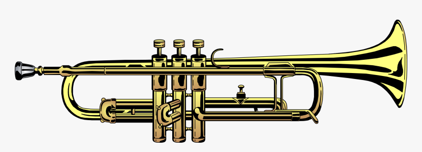 Clip Art Trumpet Free Clipart Library - Transparent Background Trumpet Png, Png Download, Free Download