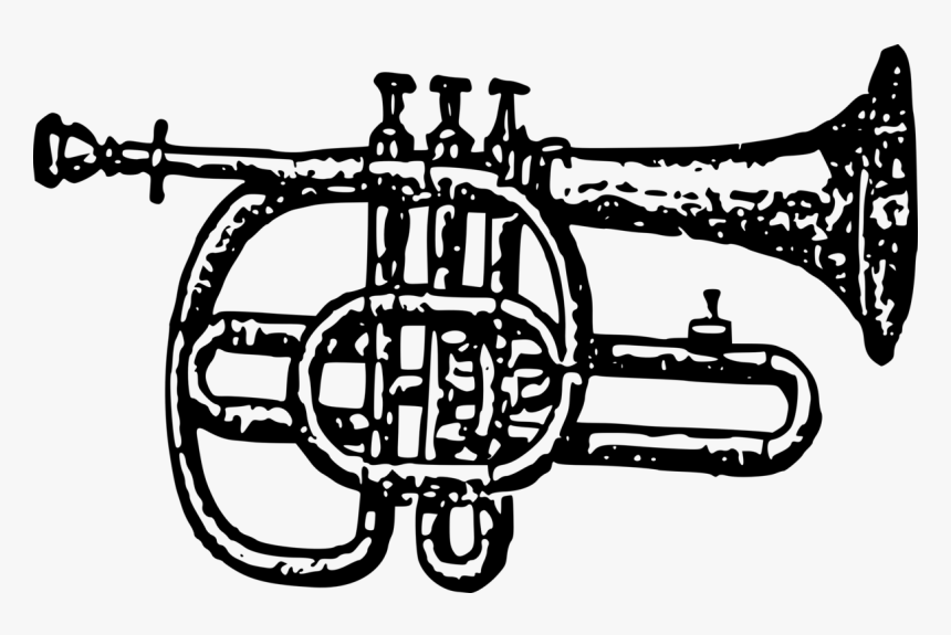 Bugle,musical Instrument,bicycle Drivetrain Part - Cornet, HD Png Download, Free Download