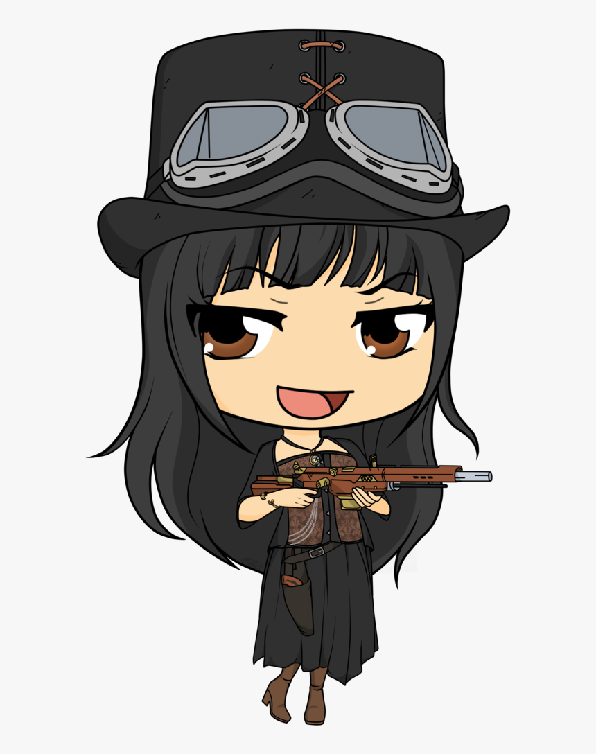 Animated Steampunk Png - Cool Anime Girl Chibi Steampunk, Transparent Png, Free Download