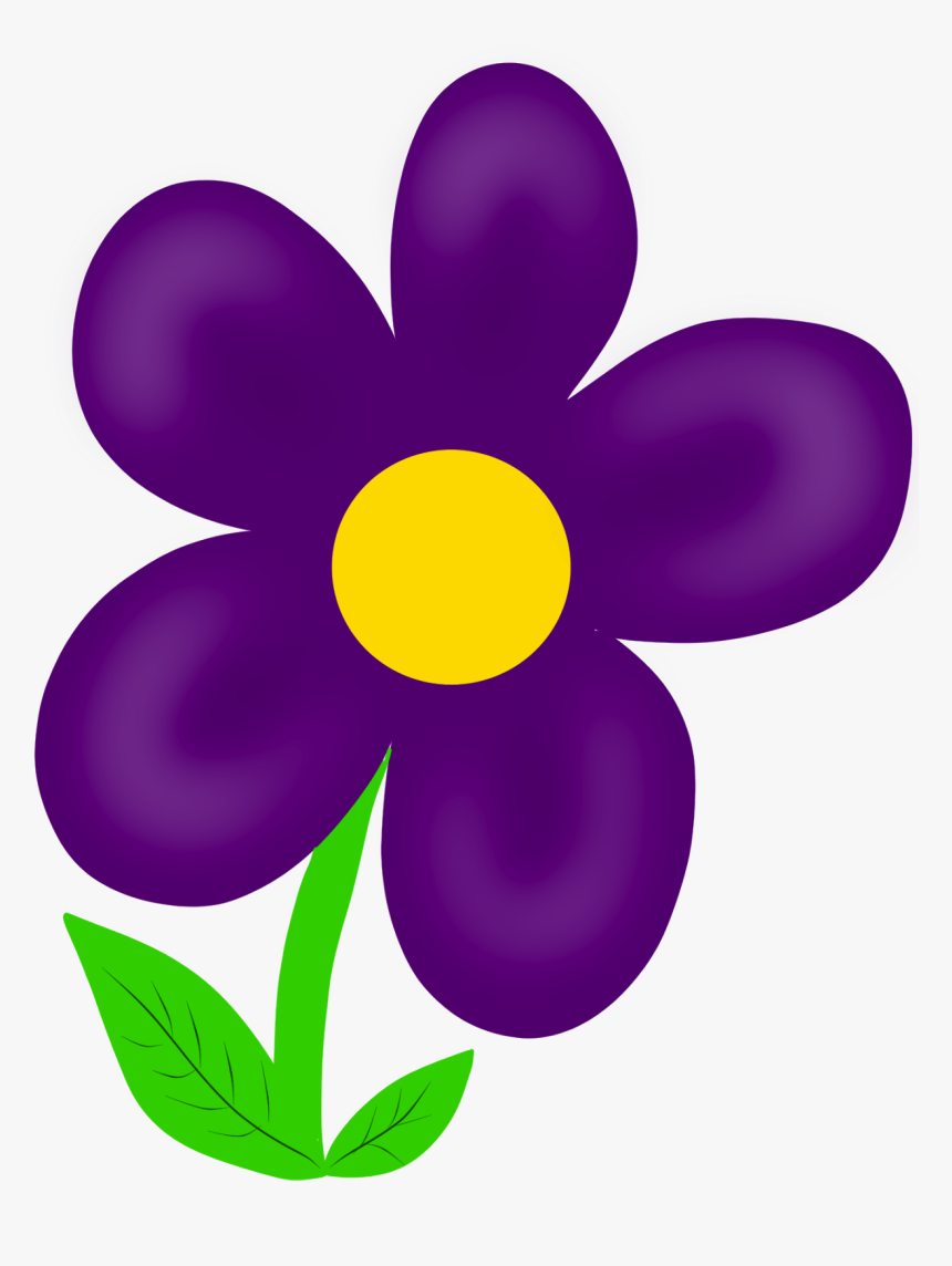 Spring Wildflowers Cliparts - Purple Flower Clip Art, HD Png Download, Free Download