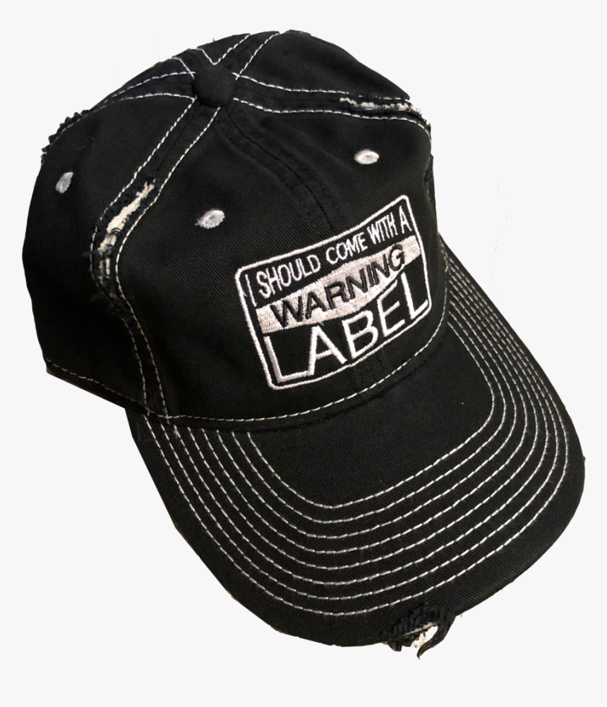 Jessica Lynne Warning Label Distressed Hat - Baseball Cap, HD Png Download, Free Download