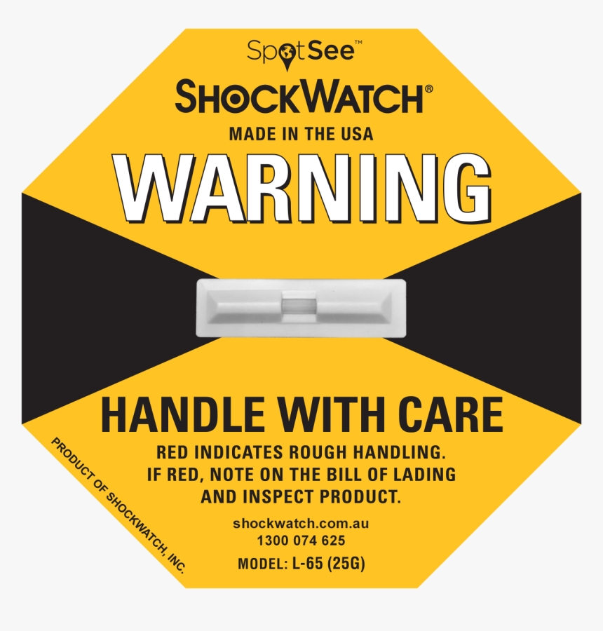 Shockwatch Label L-65 25g - Shock Watch For Shipping, HD Png Download, Free Download