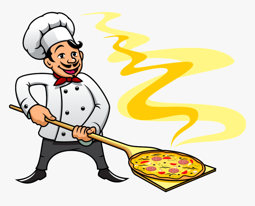 Do Pizza Catering Industry Chef Cartoon Background - Padeiro Com Paõ Desenho, HD Png Download, Free Download