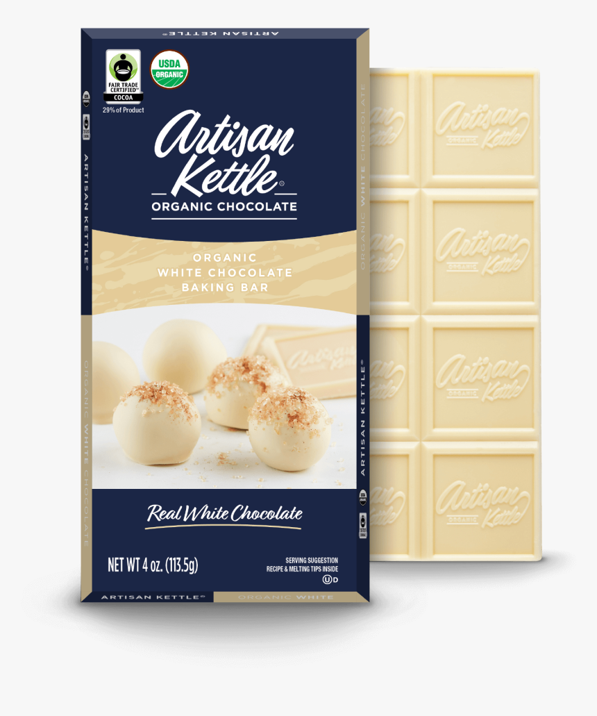 Organic White Chocolate Baking Bar - Organic White Chocolate Chips, HD Png Download, Free Download