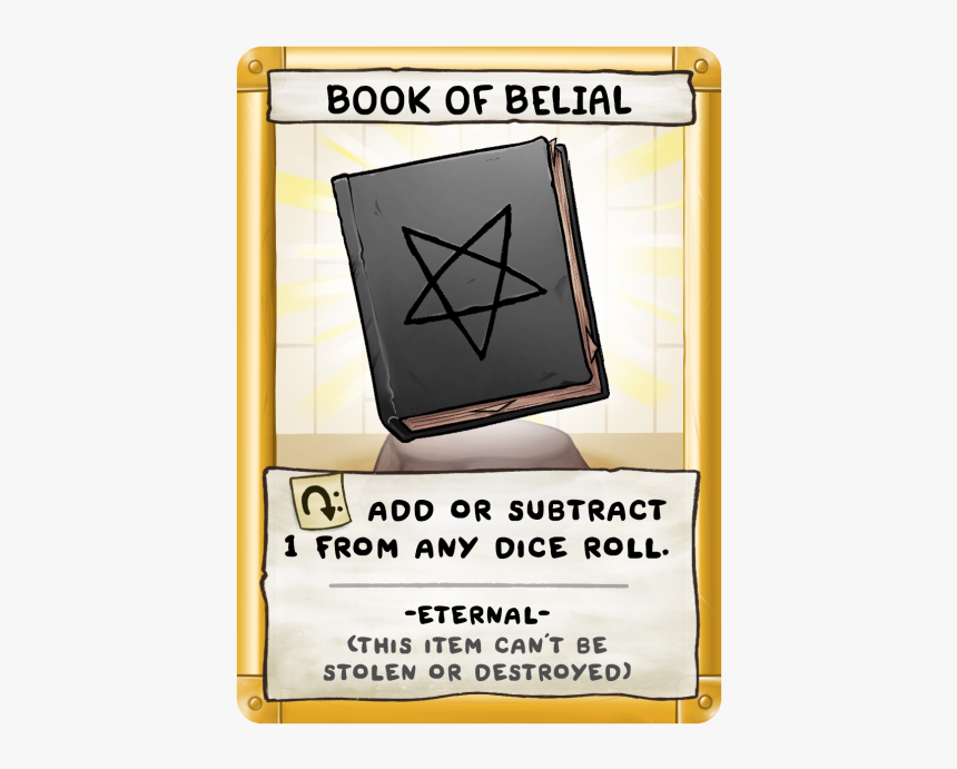 Book Of Belial - Binding Of Isaac Four Souls Loot Card, HD Png Download, Free Download