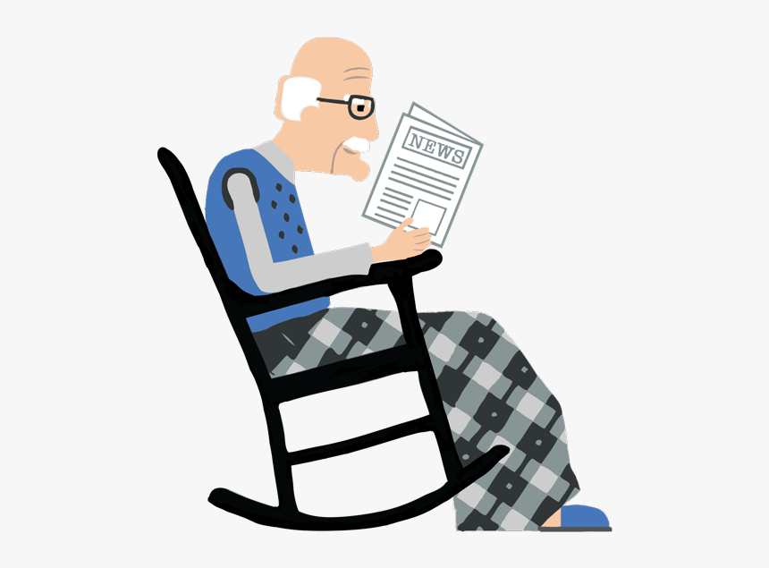 Clip Art Old Man In A Rocking Chair, HD Png Download, Free Download