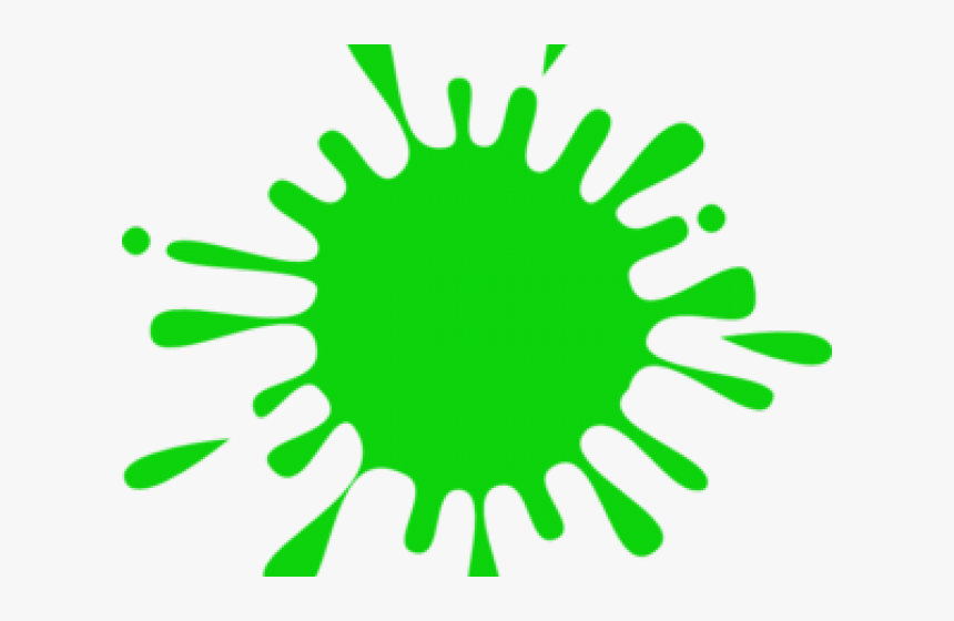Ink Clipart Color Splash - Green Paint Splash Clipart, HD Png Download, Free Download