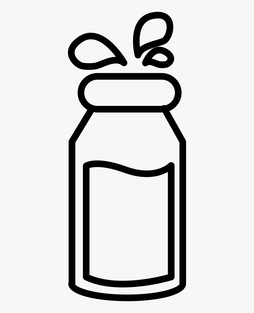 Bottle Of Milk With Droplets - Milk Bottle Icon Png, Transparent Png, Free Download