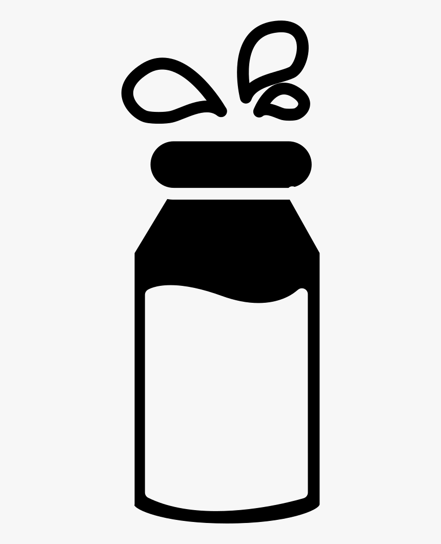 Bottle Of Milk With Droplets - Milk Shake Bottle Png, Transparent Png, Free Download