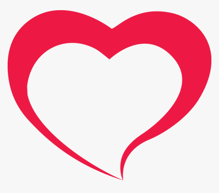 Red Outline Heart Png Image - Red Transparent Heart Outline, Png Download, Free Download