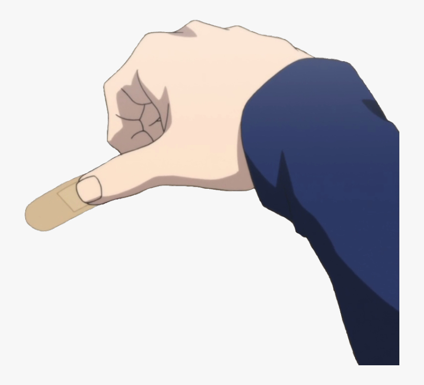 #arm #hand #bandaid #art #anime - Anime Hand Transparent Bandaid, HD Png Download, Free Download