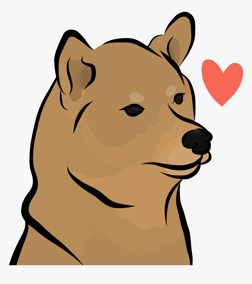 Heart Shiba Dog Love Sadniggahours Pupper Drawing Sketc, HD Png Download, Free Download