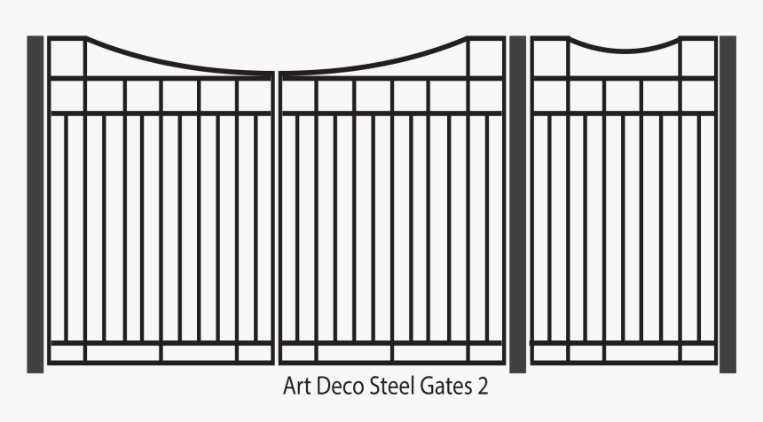 Transparent Metal Gate Png - Art Deco Wrought Iron Gate, Png Download, Free Download