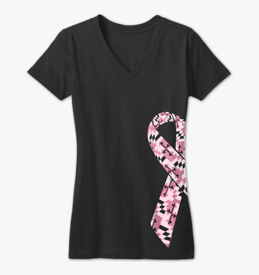 Maryland Breast Cancer Ribbon Awareness / Junior Cut - Active Shirt, HD Png Download, Free Download