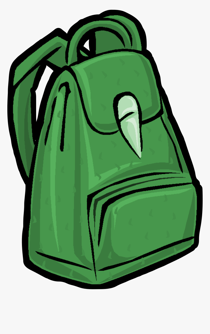 Green Backpack Clipart, HD Png Download, Free Download