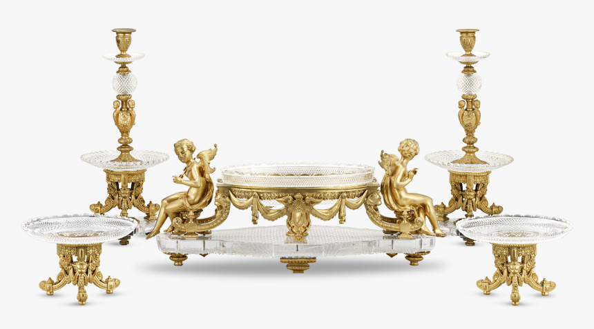 Ormolu And Cut Glass Table Garniture By Baccarat - Coffee Table, HD Png Download, Free Download