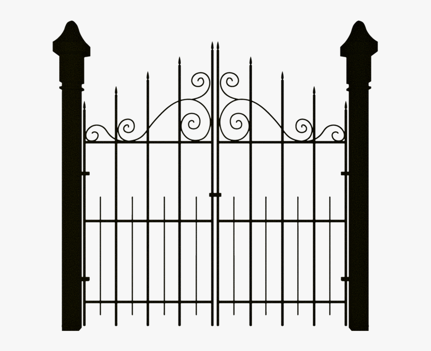 Halloween Clipart Gate - Haunted House Gate Png, Transparent Png, Free Download