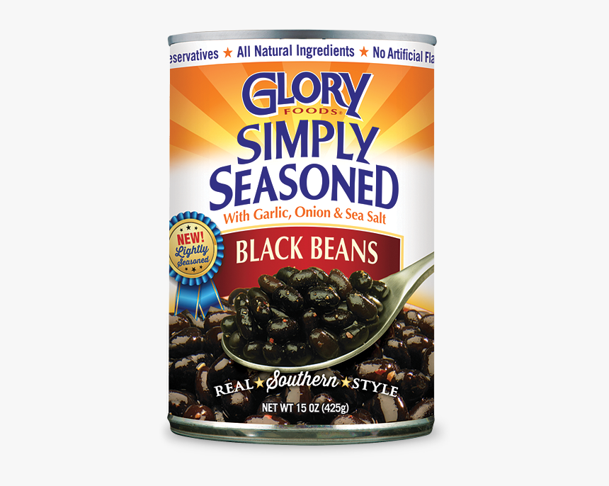 Simply Seasoned Black Beans - Glory Foods, HD Png Download, Free Download