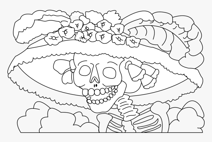 Catrina, Day Of The Dead, Skull, Death, Mexico - Catrina Vector, HD Png Download, Free Download