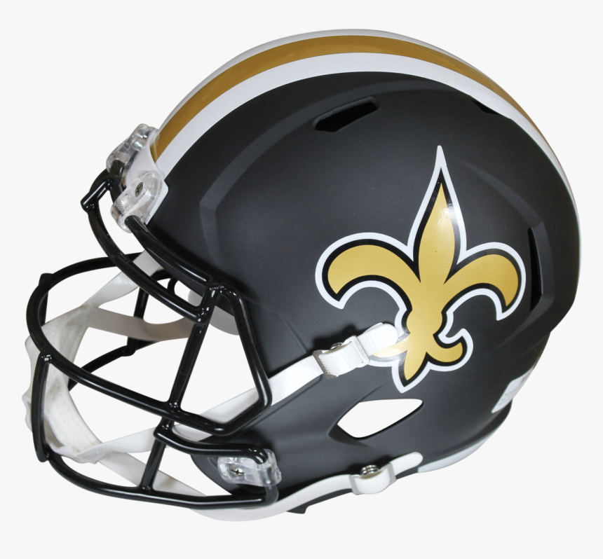 Drew Brees Autographed New Orleans Saints Flat Black - Football Helmet, HD Png Download, Free Download