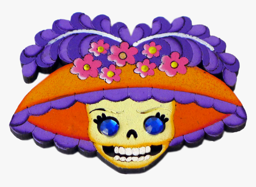 Catrina Wooden Magnet - Illustration, HD Png Download, Free Download