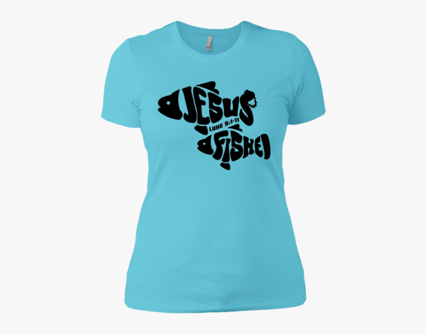Jesus Fished Gals Next Level Boyfriend T - Dri Fit Jesus Shirt, HD Png Download, Free Download