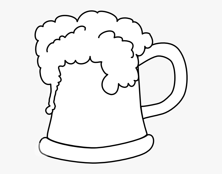 Royalty Free Stock Mug Outline Clip Art - Beer Mug B&w, HD Png Download, Free Download