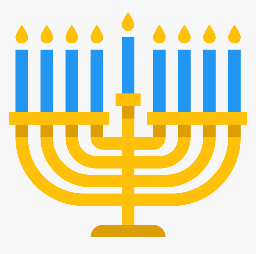 The Icon Is A Depiction Of A Menorah, The Most Common - Hanukkah Graphics Transparent Background, HD Png Download, Free Download