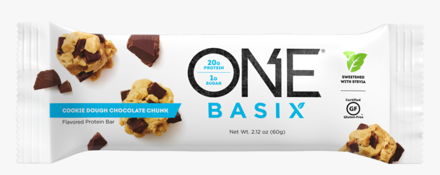 Ohyeah One Bar Basix Cookie Dough Chocolate Chunk - One Basix Protein Bar, HD Png Download, Free Download