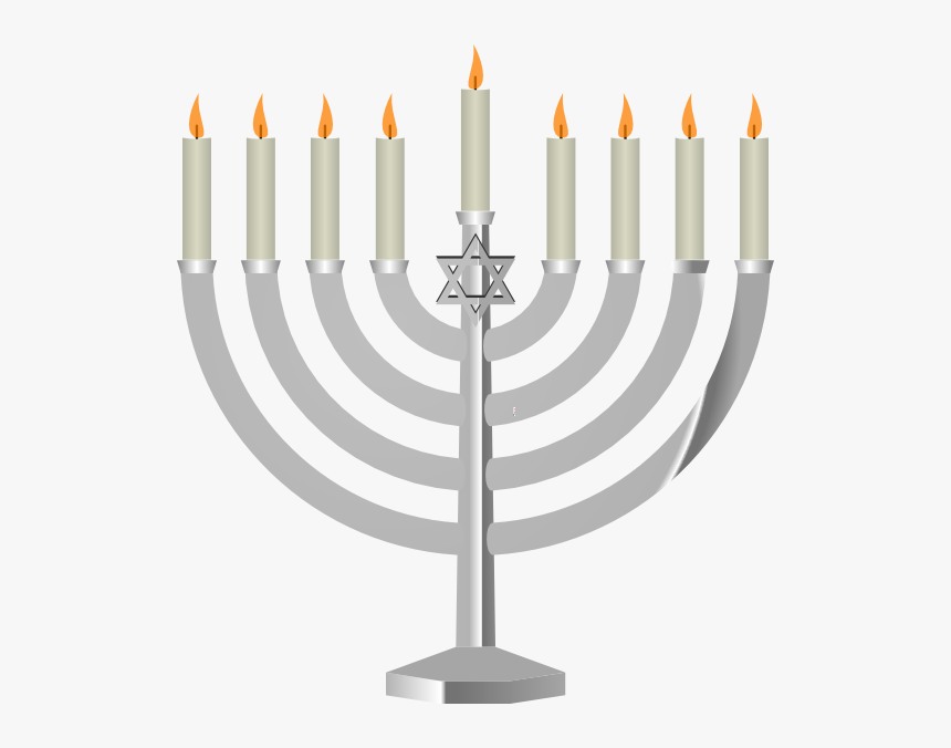 Hanukkah Png - Menorah Clip Art Black And White, Transparent Png, Free Download