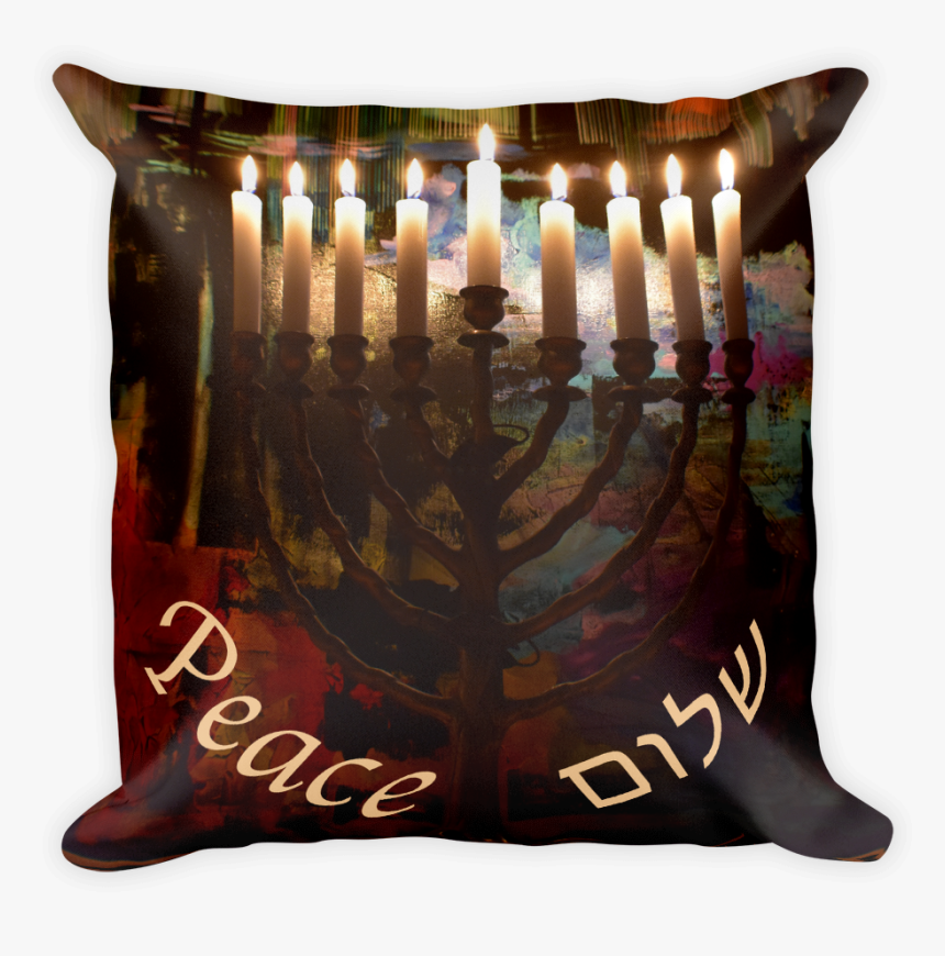 Menorah Painting Pillow For Hanukkah - Pillow, HD Png Download, Free Download