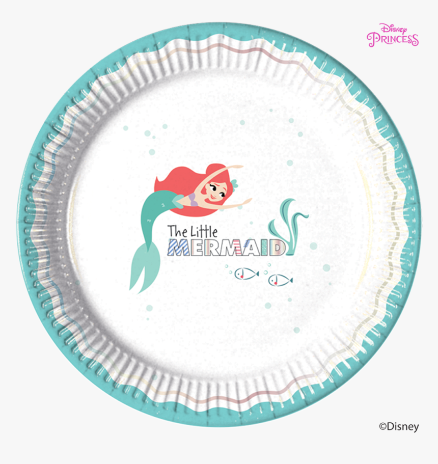 Disney Princess Ariel Under The Sea Party Paper Plates - Talerzyki Dla Dziewczynki Papierowe, HD Png Download, Free Download