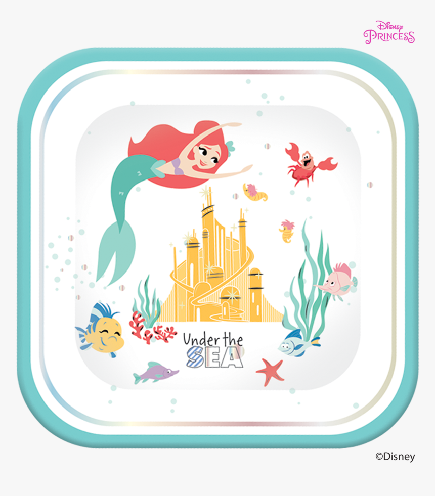 Disney Princess Ariel Under The Sea Party Large Square - Ariel, HD Png Download, Free Download