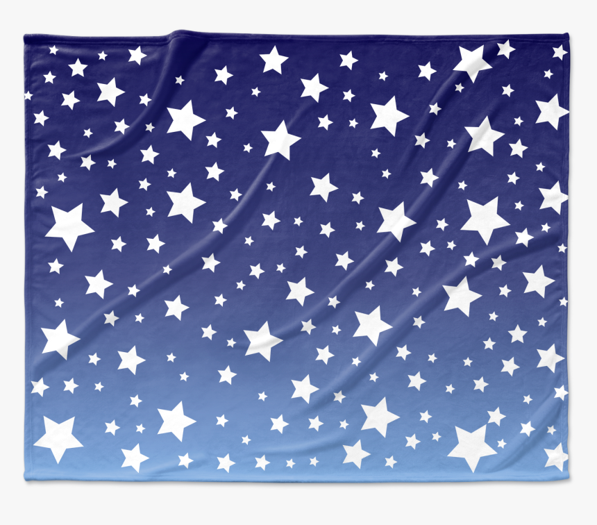 White Stars Blue Ombre Blanket, HD Png Download, Free Download