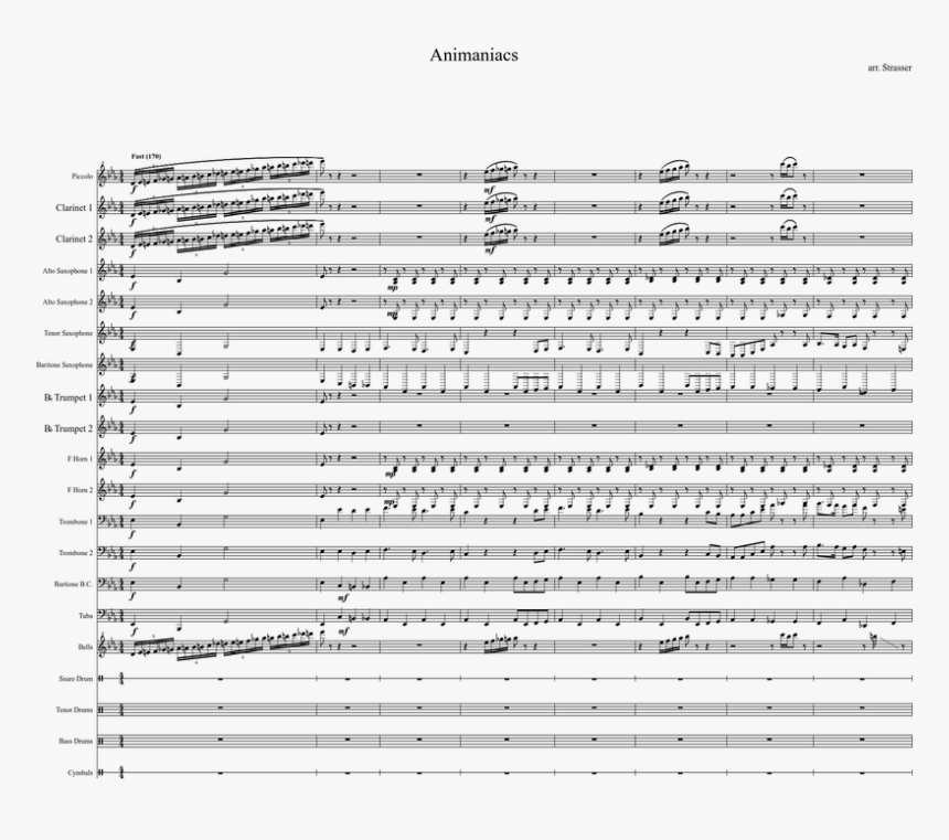 Animaniacs Theme Song Sheet Music, HD Png Download, Free Download