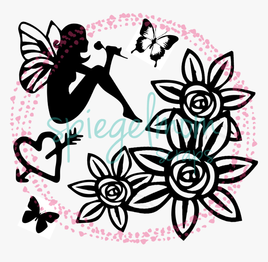 Fairy Land - Fairy Black And White Vector, HD Png Download, Free Download