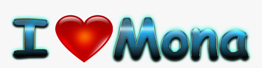 Mona Heart Name Transparent Png - Portable Network Graphics, Png Download, Free Download