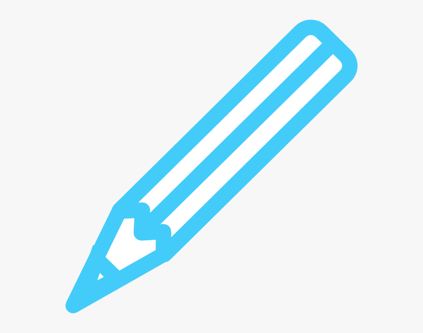 Pencil Svg Clip Arts - Blue Clip Art Pencil, HD Png Download, Free Download