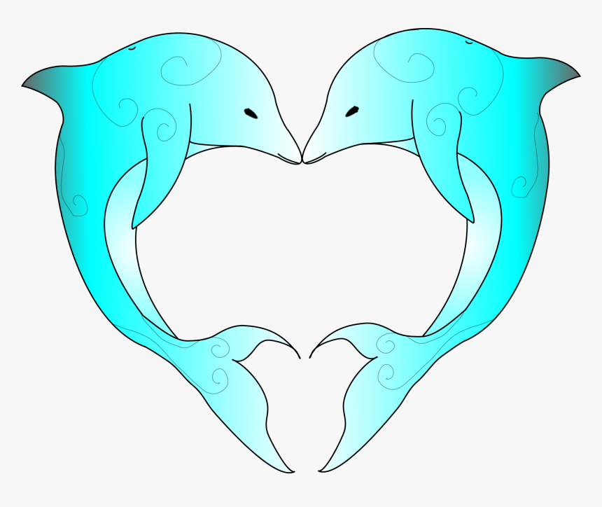Dolphin Heart Png, Transparent Png, Free Download