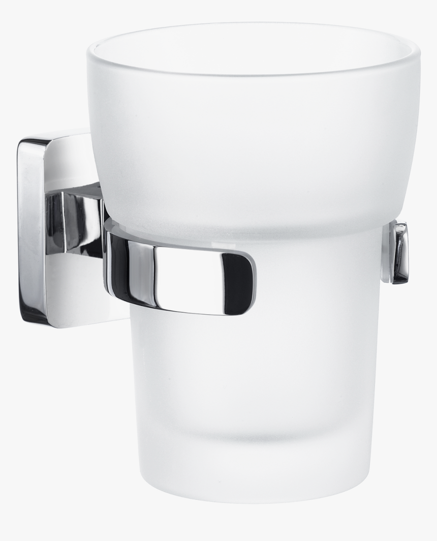 Ice Holder Frosted Glass Tumbler In Polished Chrome - Toilet, HD Png Download, Free Download