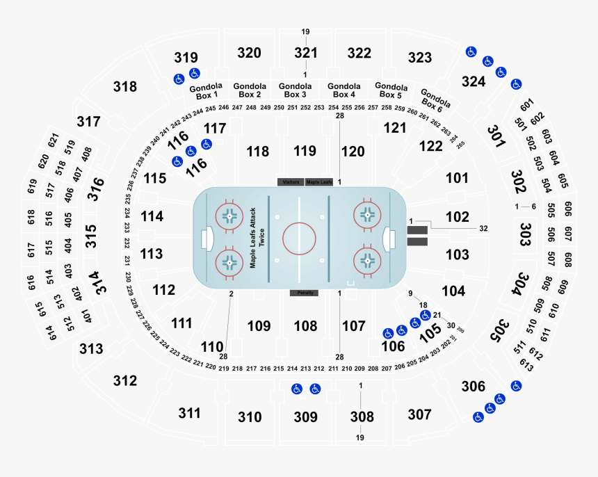 Scotiabank Arena Seating Chart Kiss, HD Png Download, Free Download